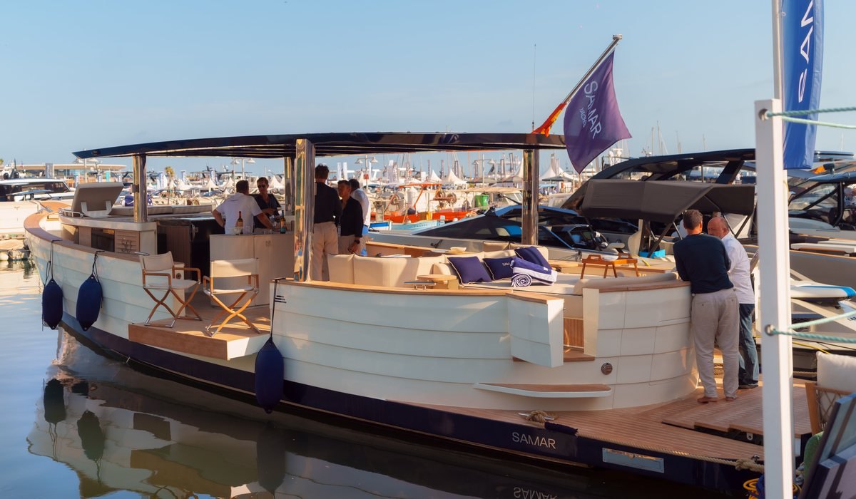 The SAMAR 50 moored at the Cannes Yachting Festival 2026
